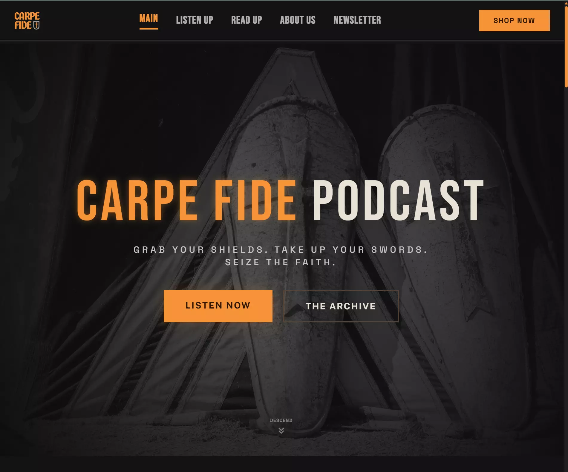Carpe Fide — Homepage Hero