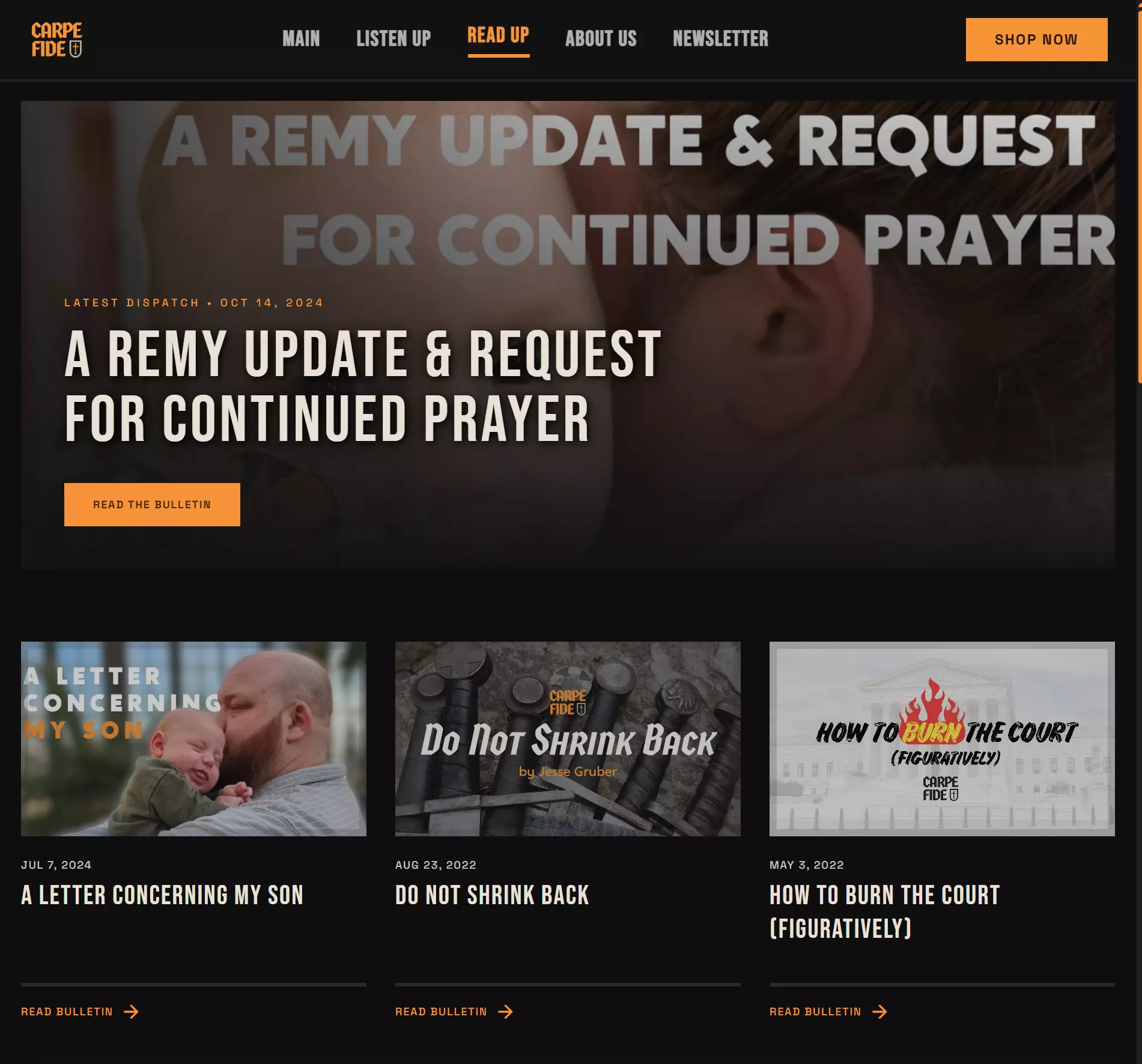 Carpe Fide — Blog & Dispatches
